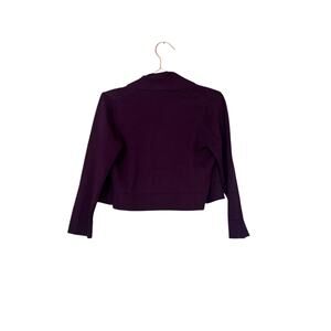 Calvin Klein deep purple open front 3/4 sleeve knit cropped shrug small